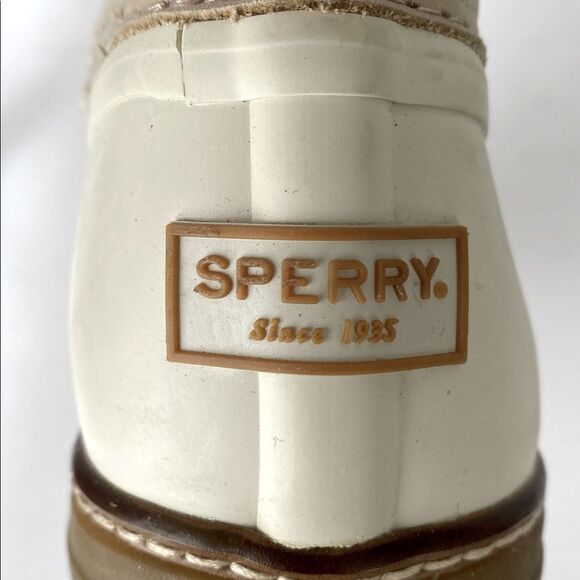 Sperry Topsider Women's Saltwater Heel Leather Rain Duck Boot Sz 9 NWOT - Picture 7 of 12